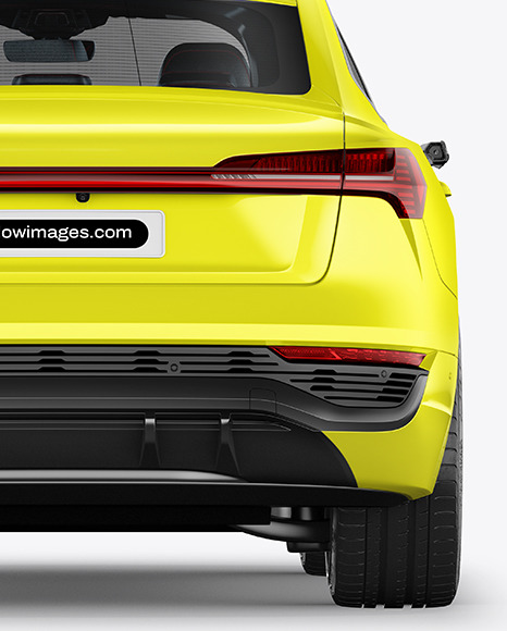 Electric Crossover SUV Mockup - Back View
