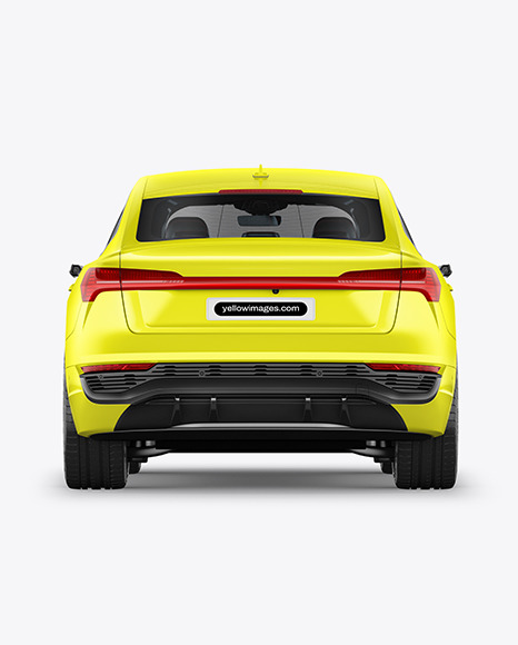 Electric Crossover SUV Mockup - Back View