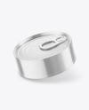 Glossy Metallic Tin Can Mockup