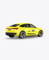 Electric Crossover SUV Mockup - Back Half Side View