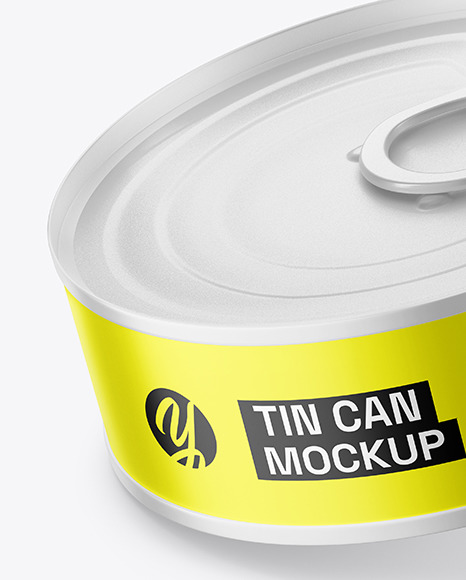 Matte Metallic Tin Can Mockup