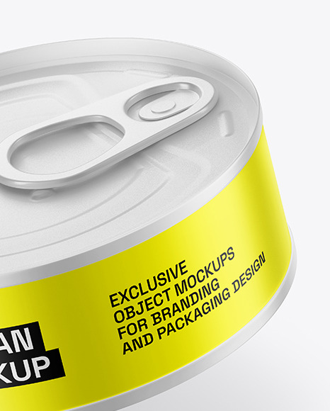 Matte Metallic Tin Can Mockup