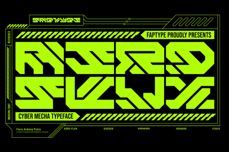 Aero Flux | Modern Cyber Mecha Font