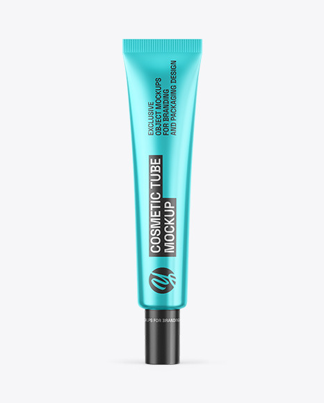 Metallic Cosmetic Tube Mockup