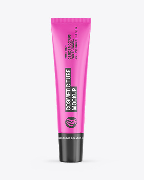 Glossy Cosmetic Tube Mockup