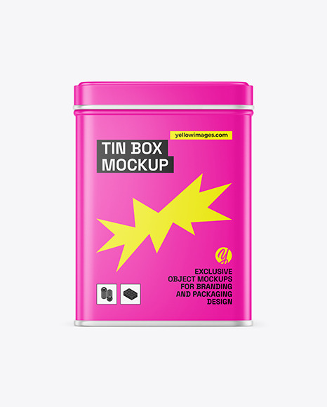 Matte Tin Box Mockup