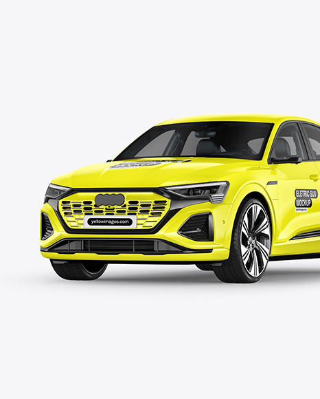 Electric Crossover SUV Mockup - Half Side View
