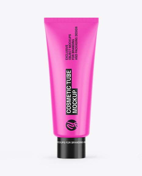 Glossy Cosmetic Tube Mockup