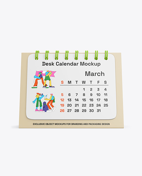 Desk Calendar Mockup
