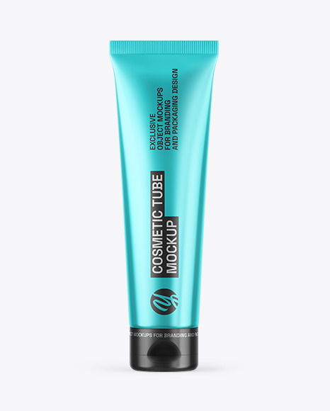 Metallic Cosmetic Tube Mockup