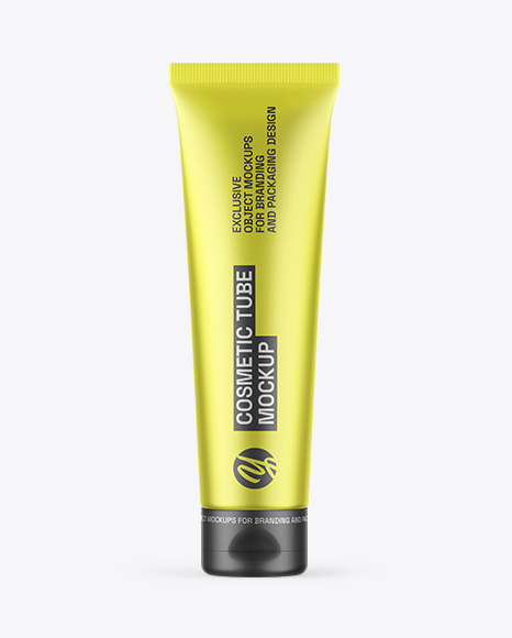 Matte Metallic Cosmetic Tube Mockup