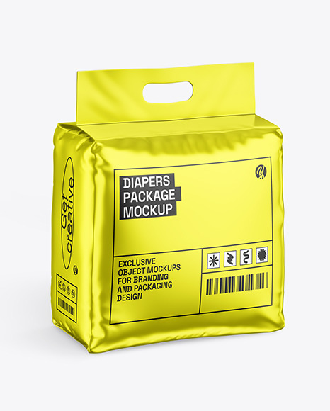 Metallized Diapers Pack Mockup