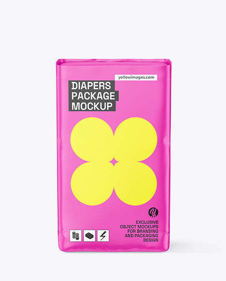 Matte Diapers Pack Mockup