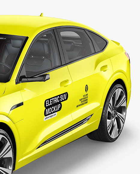 Electric Crossover SUV Mockup - Half Side View