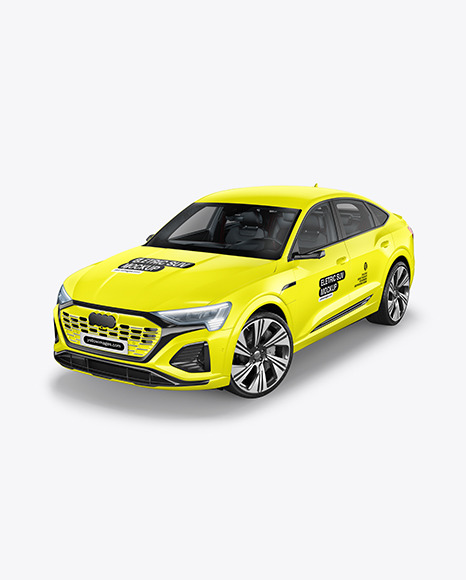 Electric Crossover SUV Mockup - Half Side View