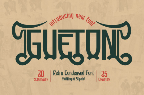 Gueton – Retro Condensed Font