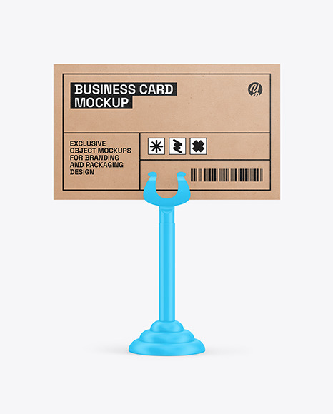 Kraft Business Card with Matte Holder Mockup
