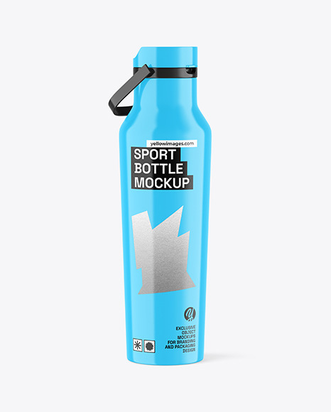 Glossy Sport Bottle Mockup