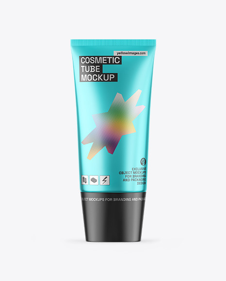 Metallic Cosmetic Tube Mockup