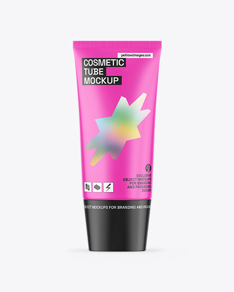 Glossy Cosmetic Tube Mockup