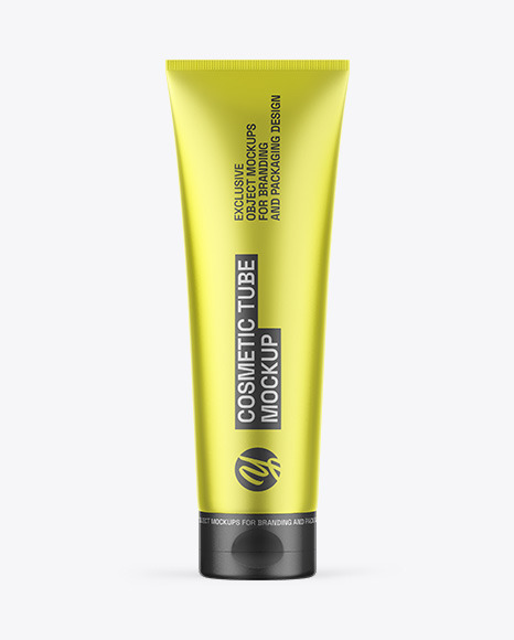 Matte Metallic Cosmetic Tube Mockup