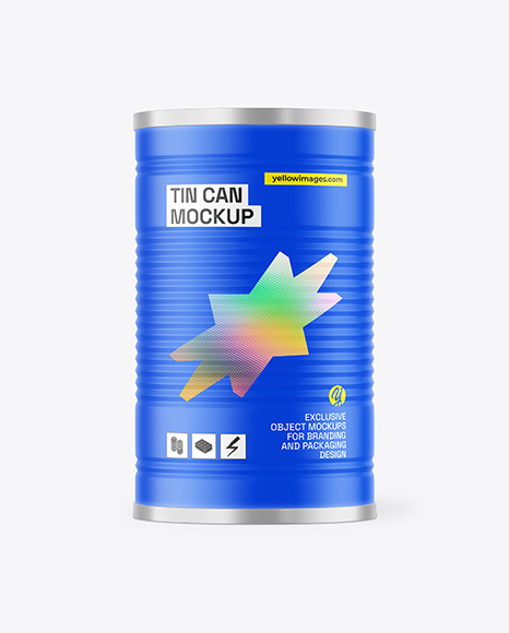 Tin Can w/ Matte Finish Mockup