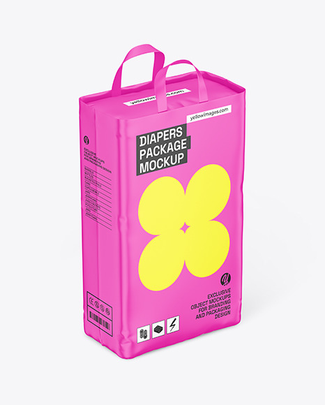 Matte Diapers Pack Mockup