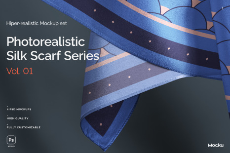 Silk Scarf Mockup Pack - Vol. 01