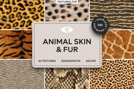20 Seamless Animal Skin &amp; Fur Texture Pack