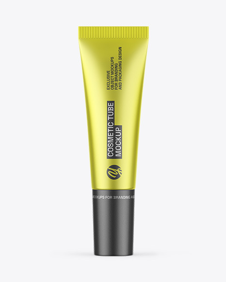 Matte Metallic Cosmetic Tube Mockup