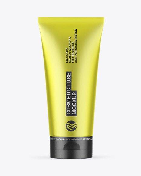 Matte Metallic Cosmetic Tube Mockup