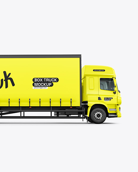 Box Truck Mockup - Side View