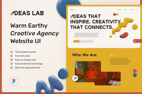 Idea lab – warm earthy creative agency website