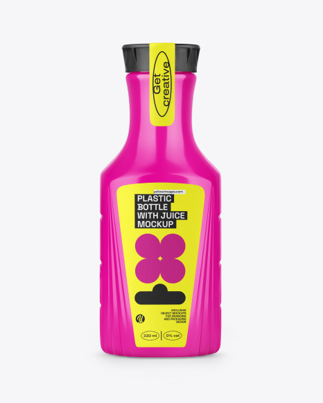 Glossy Juice Bottle Mockup
