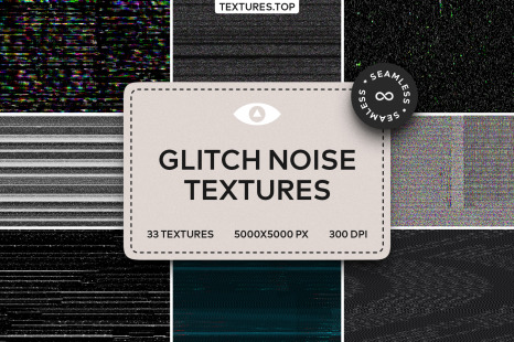33 Seamless Glitch Noise Texture Pack
