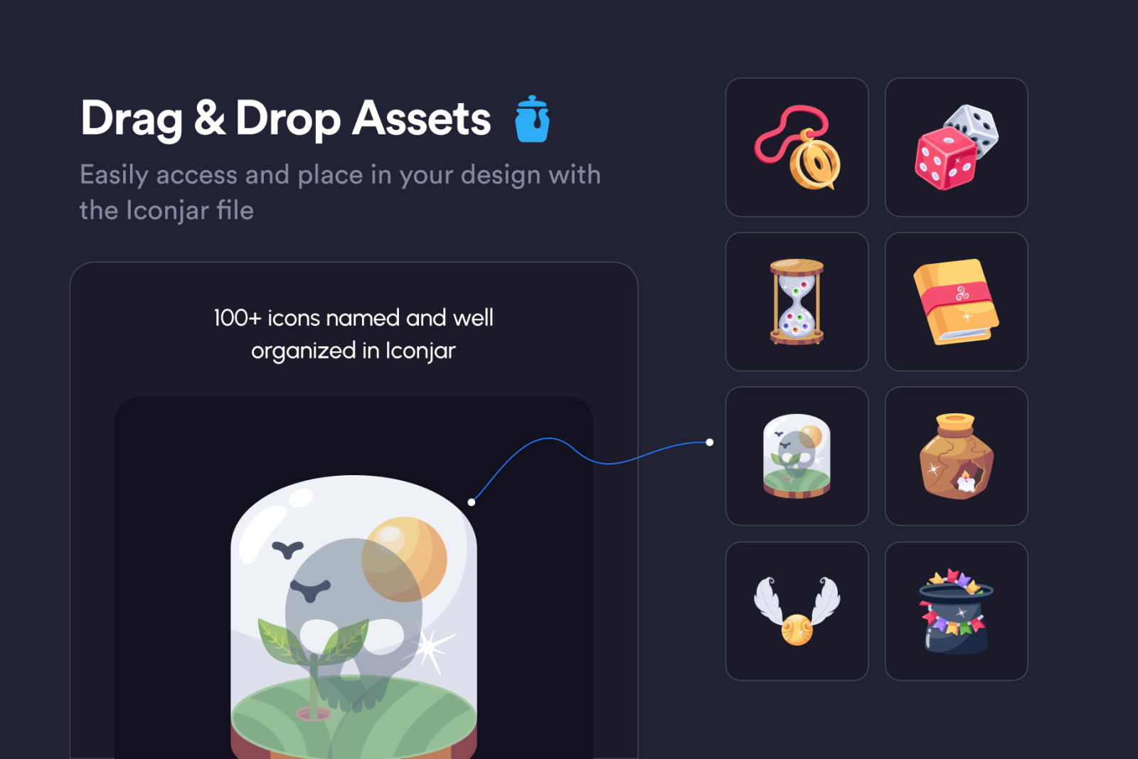 Magic Icon Set on Yellow Images Creative Store