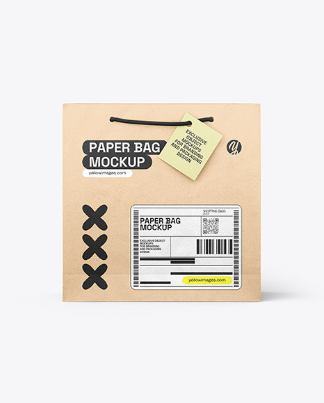 Kraft Paper Shopping Bag Mockup