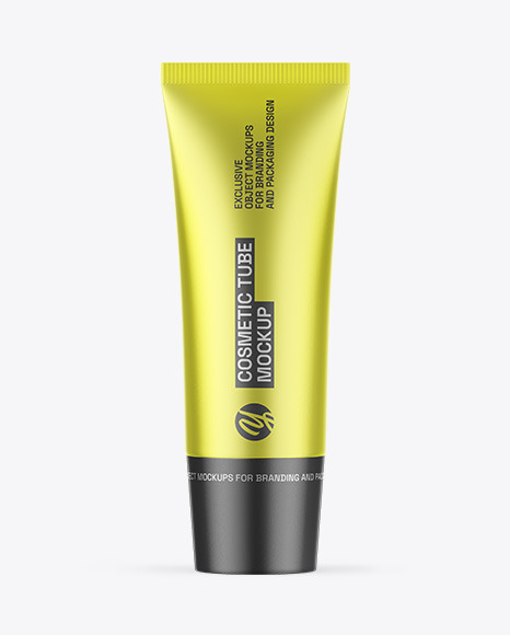 Matte Metallic Cosmetic Tube Mockup