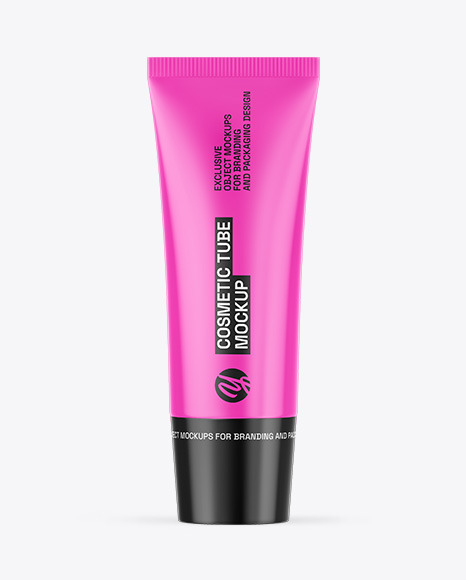 Glossy Cosmetic Tube Mockup