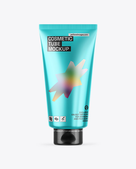 Metallic Cosmetic Tube Mockup