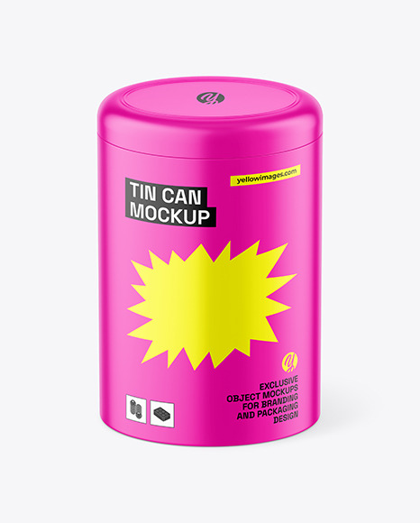 Matte Tin Can Mockup