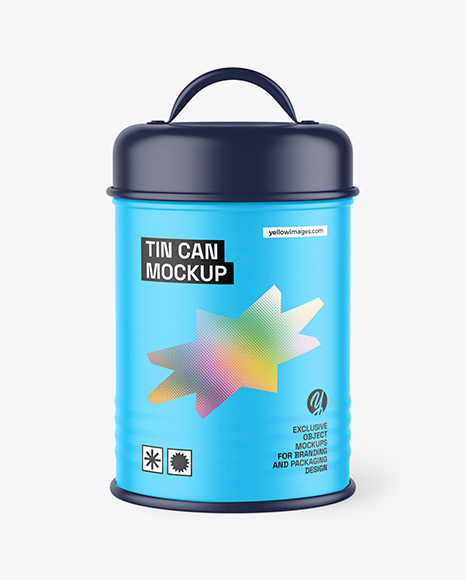 Matte Tin Can Mockup