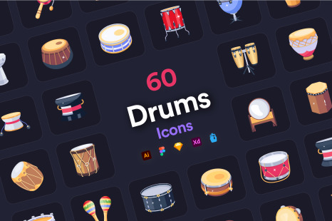Drum Icon Set