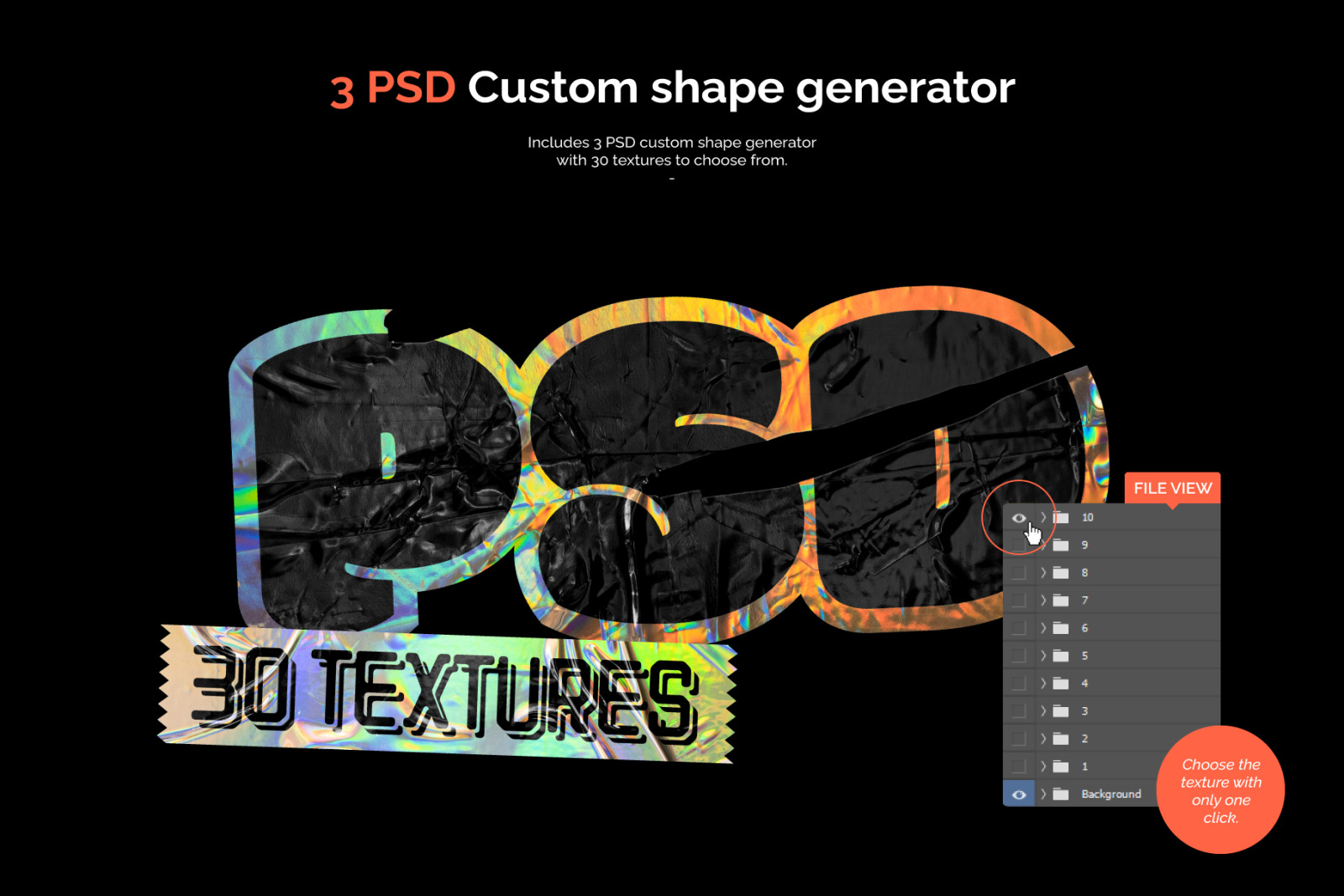 Holographic Stickers - Mockup Machine