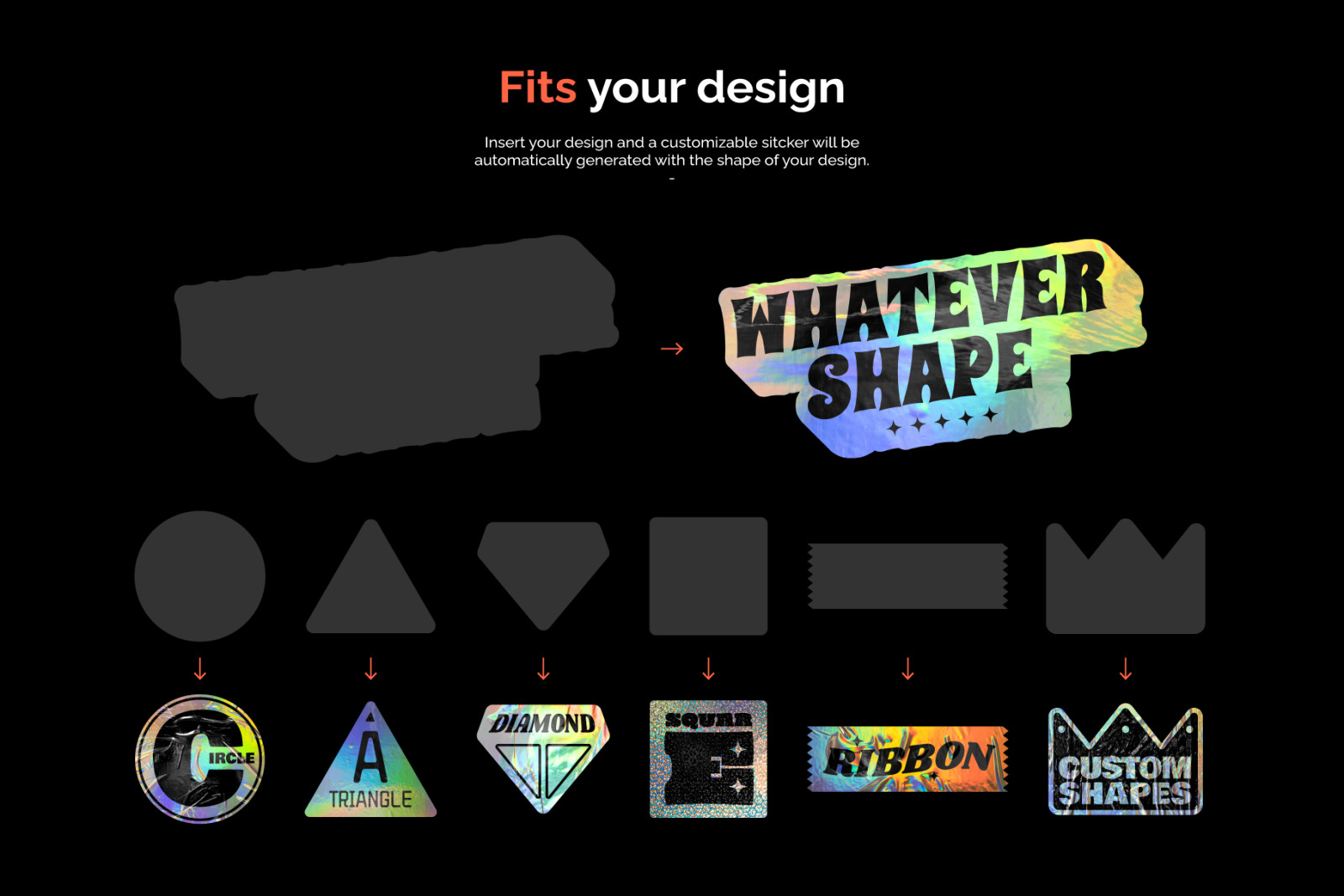 Holographic Stickers - Mockup Machine