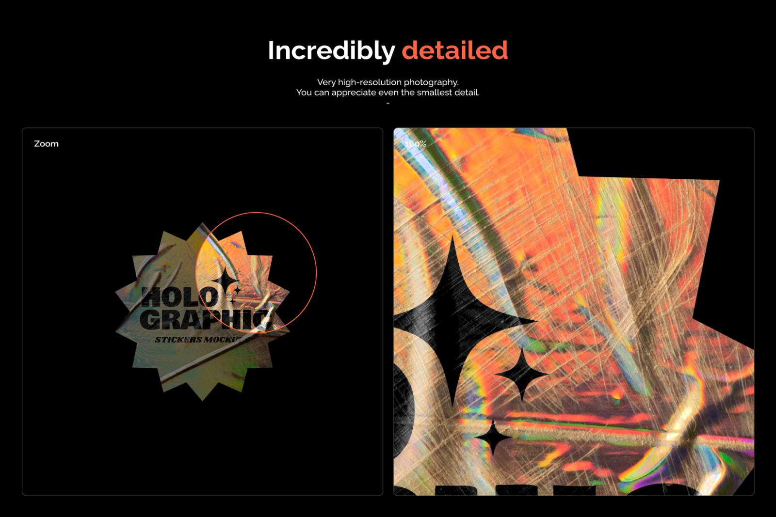 Holographic Stickers - Mockup Machine