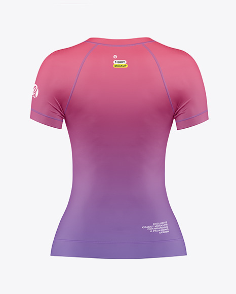 Women’s Compression T-Shirt Mockup - Back View