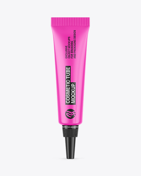 Glossy Cosmetic Tube Mockup