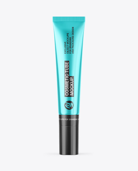 Metallic Cosmetic Tube Mockup