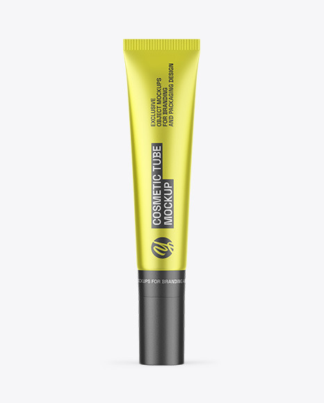 Matte Metallic Cosmetic Tube Mockup